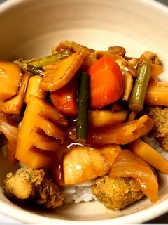 甘酢から揚げ丼-レシピのメイン写真