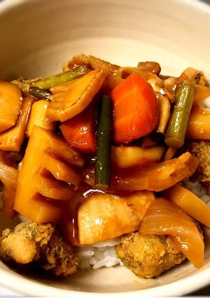 甘酢から揚げ丼-レシピのメイン写真
