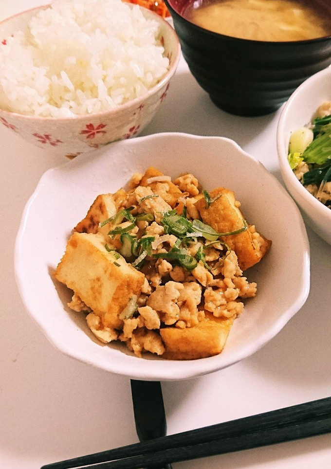厚揚げ鶏そぼろの甘辛煮-レシピのメイン写真