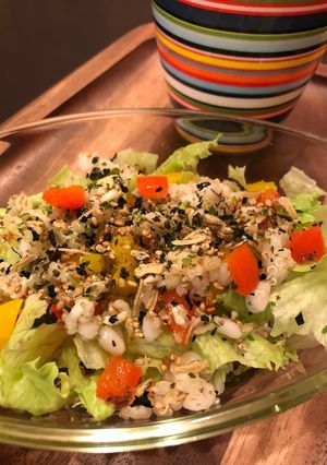 押麦パワーサラダ☆海の恵みをプラス！-レシピのメイン写真