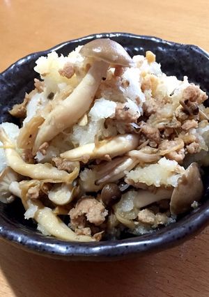 ひき肉ときのこのオイスターおろし和え*-レシピのメイン写真