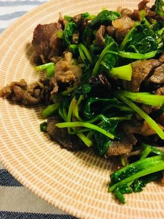 ♪簡単♪なばなと牛肉のオイスター炒め-レシピのメイン写真