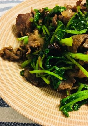 ♪簡単♪なばなと牛肉のオイスター炒め-レシピのメイン写真