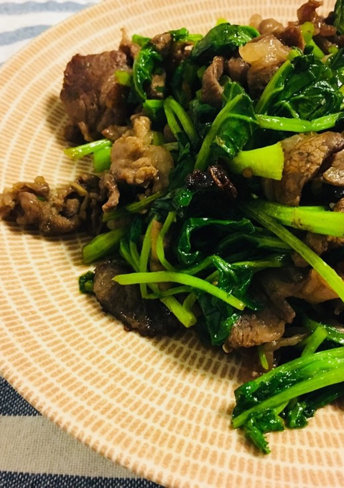 ♪簡単♪なばなと牛肉のオイスター炒め-レシピのメイン写真