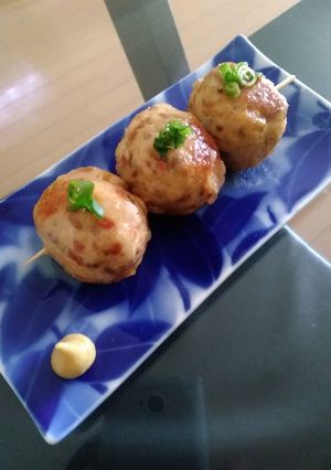 もちもち鶏ミンチのみたらし団子仕立て-レシピのメイン写真