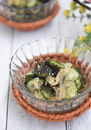 きゅうりとくらげの中華風酢の物【作り置き-レシピのメイン写真