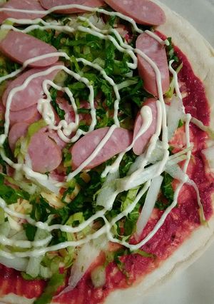 市販ピザでしゃくしゃくピザ！-レシピのメイン写真