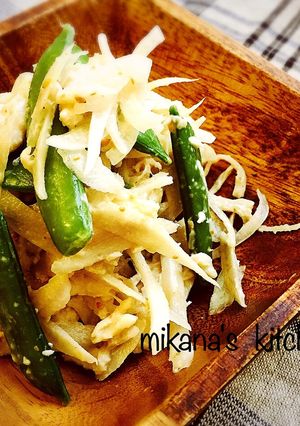 ささみ☆新玉ねぎ☆ごぼうのごまドレサラダ-レシピのメイン写真