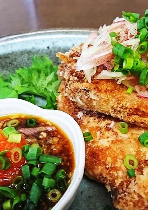カラスカレイ唐揚げかき醤油で作ったポン酢-レシピのメイン写真