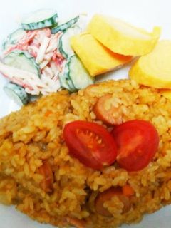 炊飯器におまかせ!カレーピラフ!-レシピのメイン写真