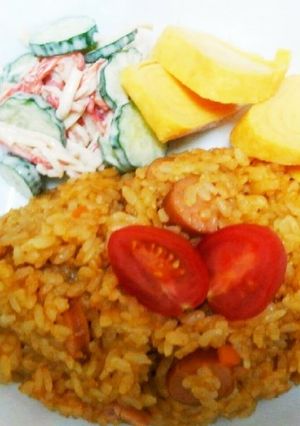 炊飯器におまかせ！カレーピラフ！-レシピのメイン写真