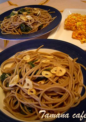 春菊とチーズの全粒粉パスタ-レシピのメイン写真