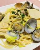 春キャベツとタケノコとアサリのパスタ