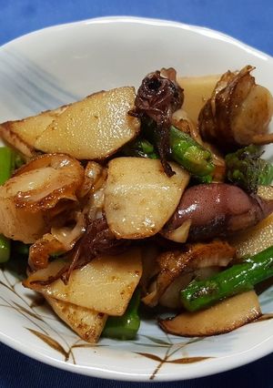 たけのこアスパラホタルイカの炒め物-レシピのメイン写真