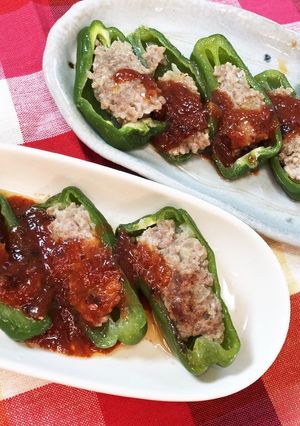 ピーマン肉詰め-レシピのメイン写真