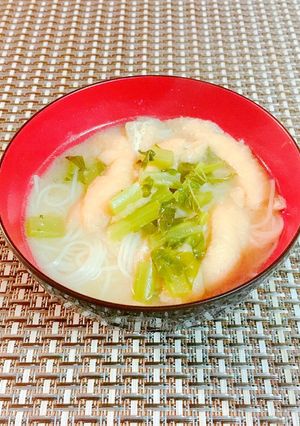 ♬そうめんが残ったらお味噌汁に♬-レシピのメイン写真