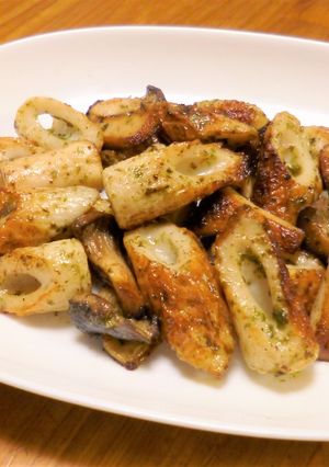 簡単!ちくわとエリンギの青のりマヨ焼き-レシピのメイン写真