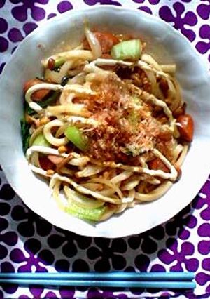 納豆&なめこの✿トロトロ焼きうどん✿-レシピのメイン写真