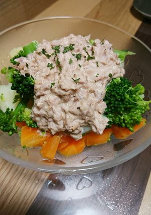 温野菜のツナマヨのせサラダ♡-レシピのメイン写真