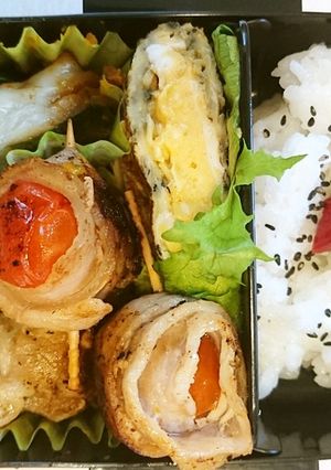 男子高校生お弁当★７日目★ポテトマ肉巻き-レシピのメイン写真