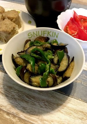 10分で副菜！なすとピーマンの味噌炒め-レシピのメイン写真
