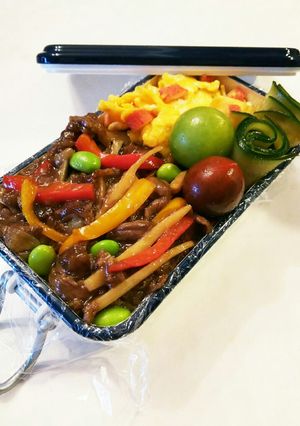 お弁当⑨★れんこんで青椒肉絲★-レシピのメイン写真