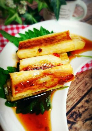 簡単！絶品☆焼きネギのピリ辛おひたし-レシピのメイン写真