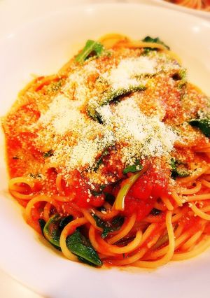 セルバチコ(ルッコラ)のトマトパスタ-レシピのメイン写真