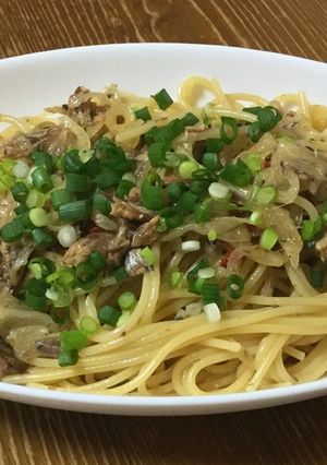 雑な男料理：さんま缶パスタ！！-レシピのメイン写真