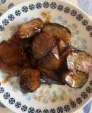簡単茄子の甘辛炒めお弁当のおかず。