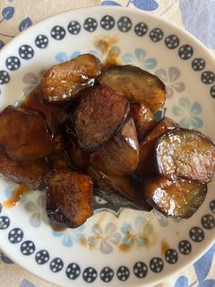 簡単茄子の甘辛炒めお弁当のおかず。-レシピのメイン写真
