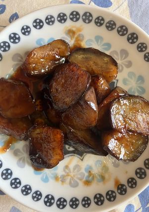 簡単茄子の甘辛炒めお弁当のおかず。-レシピのメイン写真
