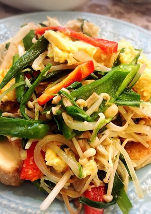 残り野菜と厚揚げと卵の中華いため-レシピのメイン写真