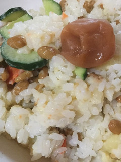 納豆とポテサラの南高梅ご飯-レシピのメイン写真