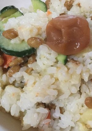 納豆とポテサラの南高梅ご飯-レシピのメイン写真