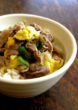 豚肉＆長ネギ＆卵で３食丼♡-レシピのメイン写真