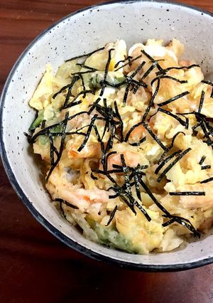 【惣菜アレンジ】簡単卵とじのかき揚げ丼-レシピのメイン写真