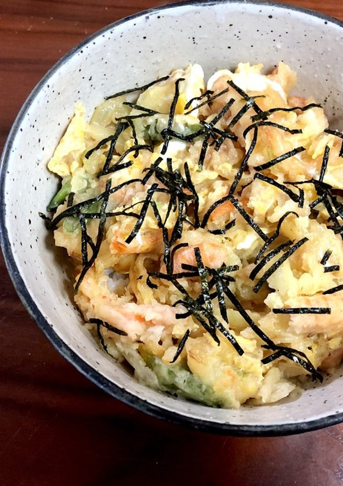 【惣菜アレンジ】簡単卵とじのかき揚げ丼-レシピのメイン写真