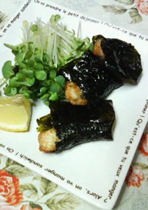 ✿磯部餅風❀ふっくら✿鶏肉の海苔揚げ-レシピのメイン写真