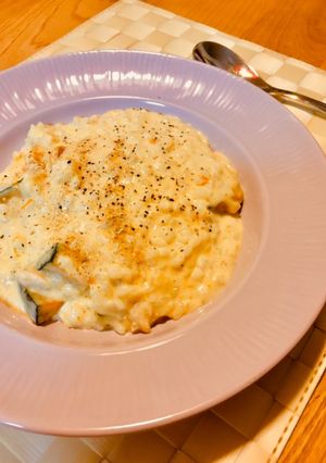カボチャとササミのクリームリゾット-レシピのメイン写真
