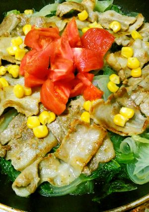 焼いて美味しい豚バラとレタスの蒸し鍋-レシピのメイン写真