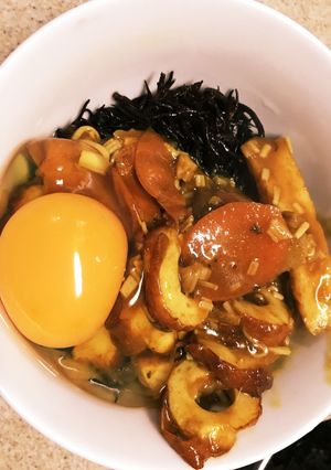 ヒジキのカレーがけ　そんなに美味しくない-レシピのメイン写真