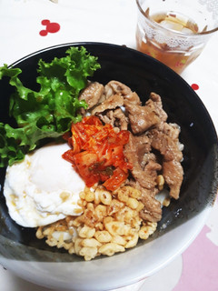 暑い日に食欲が出る豚焼き肉冷やしうどん!-レシピのメイン写真