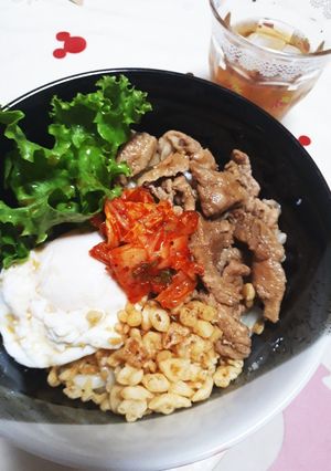暑い日に食欲が出る豚焼き肉冷やしうどん！-レシピのメイン写真