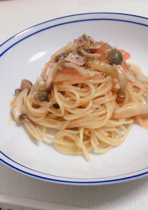 しめじとベーコンのトマトパスタ-レシピのメイン写真