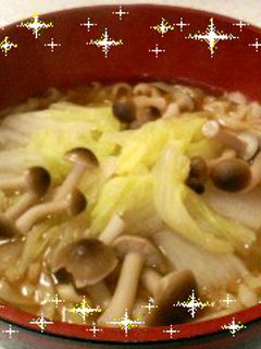 白菜としめじの艶うどん-レシピのメイン写真