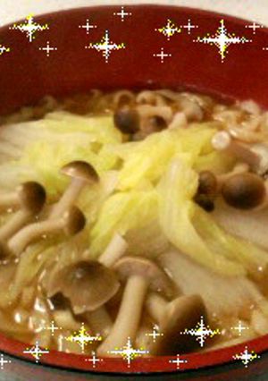 白菜としめじの艶うどん-レシピのメイン写真