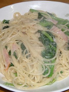 ハムとほうれん草のクリームパスタ-レシピのメイン写真