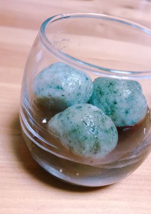 お豆腐で作るよもぎみたらし団子-レシピのメイン写真