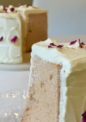 簡単ふわふわピンクローズのシフォンケーキ-レシピのメイン写真